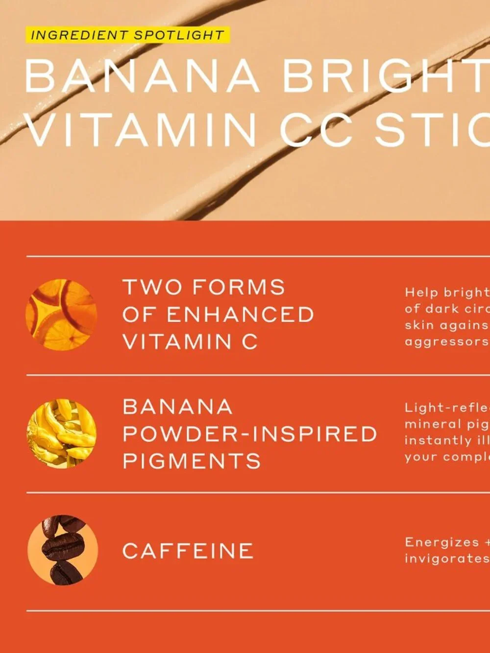 New Ole Henriksen Banana Bright Vitamin CC color-correcting cream stick banana